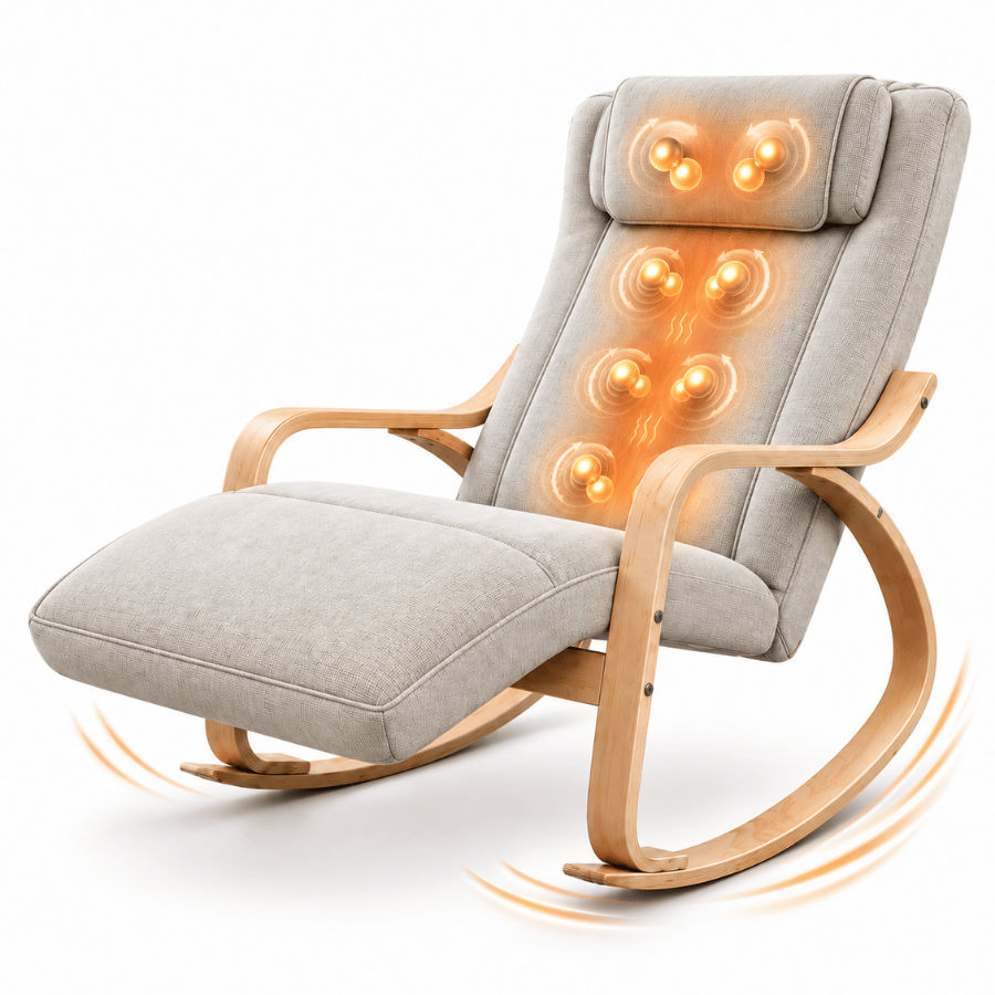Nirvana Rocking Massage Chair with Heat & Neck Massage - Beige