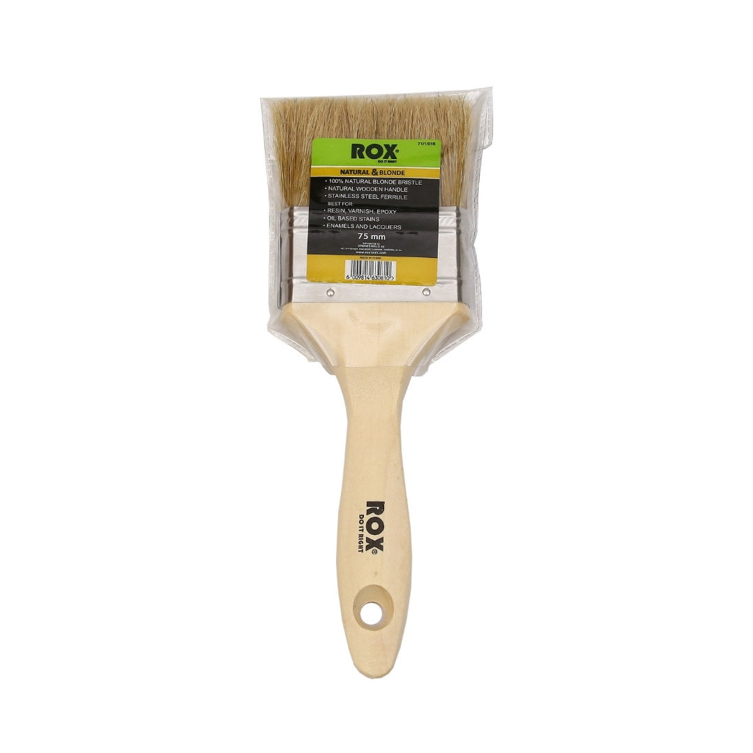 ROX® NATURAL & BLONDE PAINT BRUSH - 75 MM