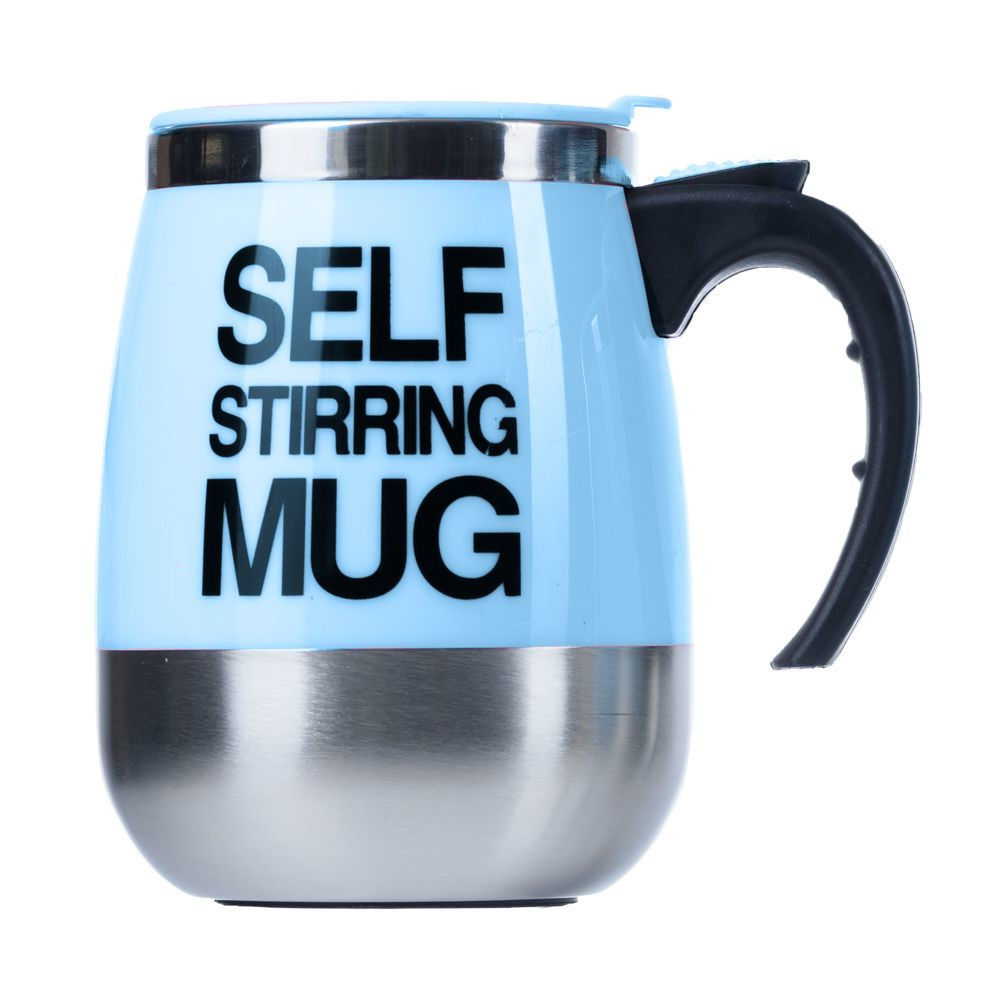 Novelty 450ml Automatic Electric Stirring Coffee Mug Sky Blue
