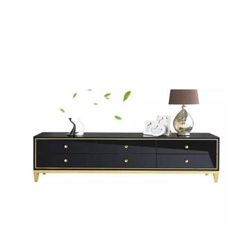 Asher Elegant Rectangle Tv Stand (black)