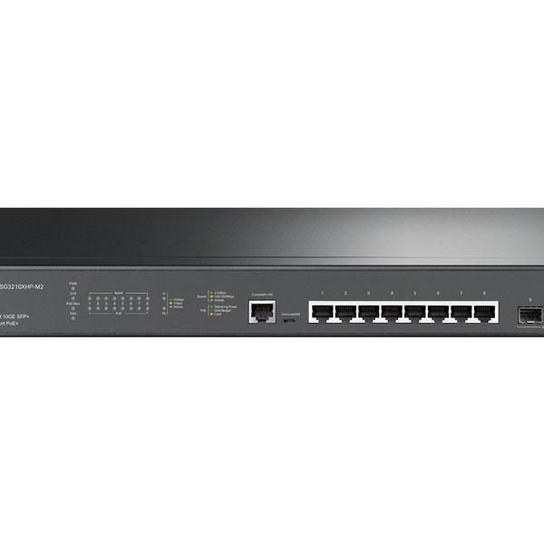 Tp-Link Tl-Sg3210Xhp-M2 Jetstream 8-Port 2.5Gbase-T And 2-Port 10Ge Sfp+ L2 Managed Switch With 8-Port Poe+