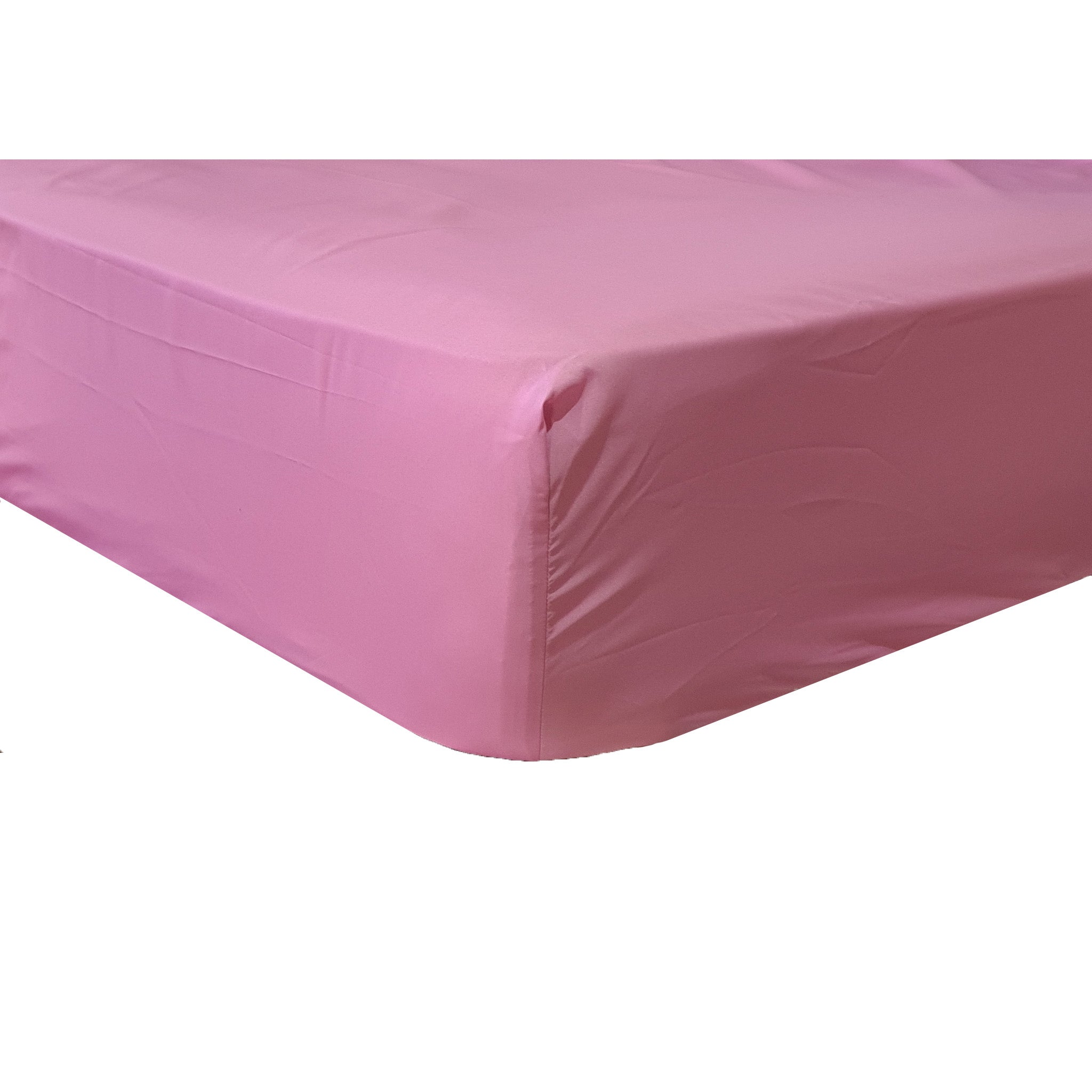 Microfibre - Fitted Sheet - Pink - Three Quarter