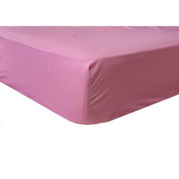 Microfibre - Fitted Sheet - Pink - Three Quarter