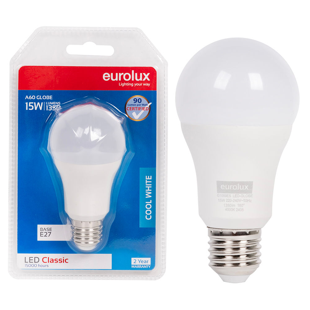 LED A65 E27 15w 4000K Blister Single   Lamp