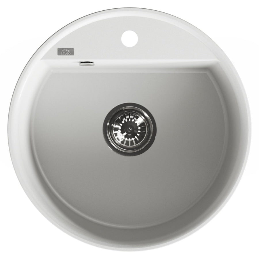 Laveo Muna 510 Granite Composite Kitchen Sink 1 Bowl - White