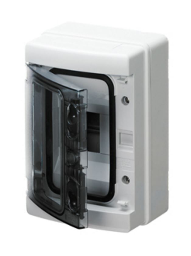 Surface DB 1x4M Smoked Door IP65