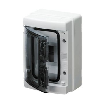 Surface DB 1x4M Smoked Door IP65