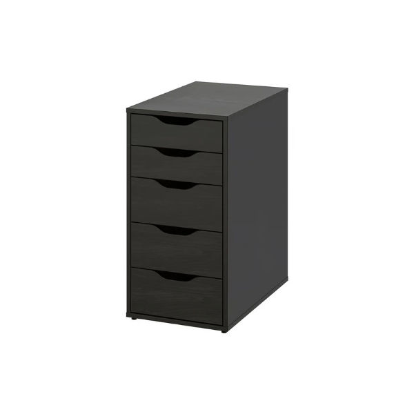 ALEX Drawer unit, Black-brown, 36x70cm