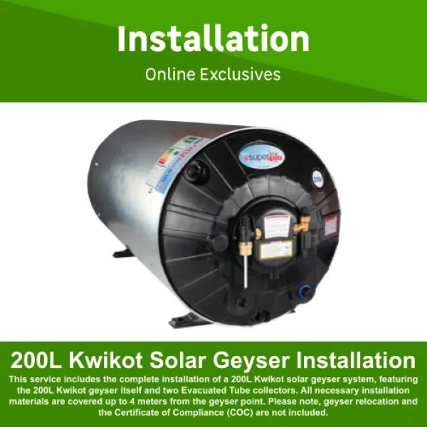 200L Kwikot Solar Geyser Installation by Juspropa Qualified Solar Geyser Installers