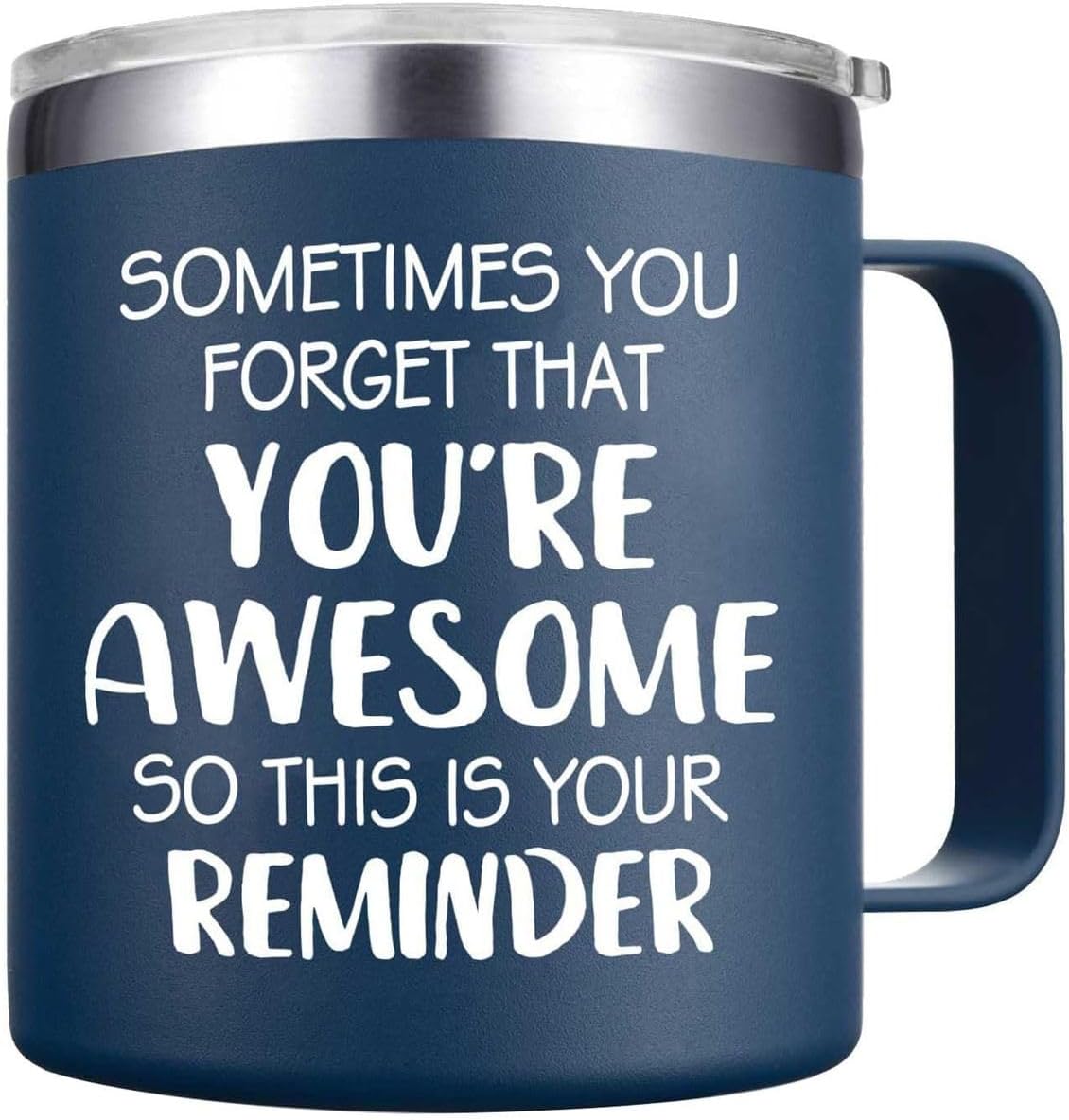 Motivational Coffee Tumbler Mug Tea Cup-41ml Gift for Dad,Husband,Men-Navy