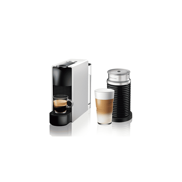 Nespresso Essenza Bundle With Aeroccino Milk Frother - Silver