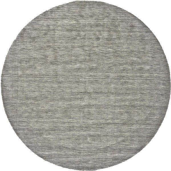 Luna Contemporary Solid Colour Light Grey Round