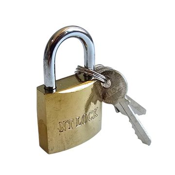NT TOOLS - Brass Padlock 32mm - 3 Keys (Boxed)