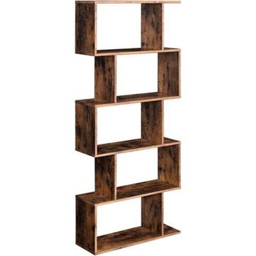 5-Tier Display Shelf - Freestanding Bookcase & Room Divider Storage