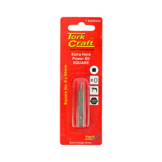 2 Screwdriver bit square Recess N.0X50mm