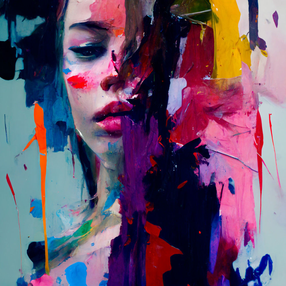 Canvas Wall Art - Canvas Wall Art-Light Skinned Girl Painting - B1204 - [120 x 80 cm]