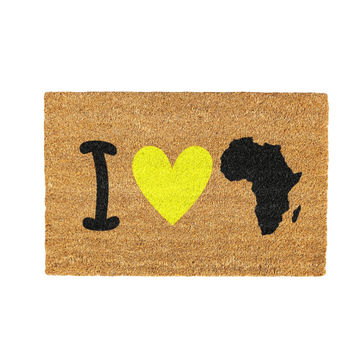 I love Africa Coir Doormat Design 700 x 400 mm