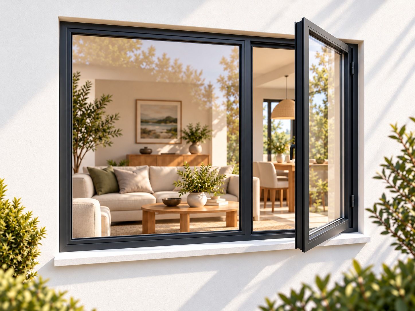 Kenzo Premium Side-Hung Aluminium Window - Charcoal, 1800 900 mm, Right Side Opener