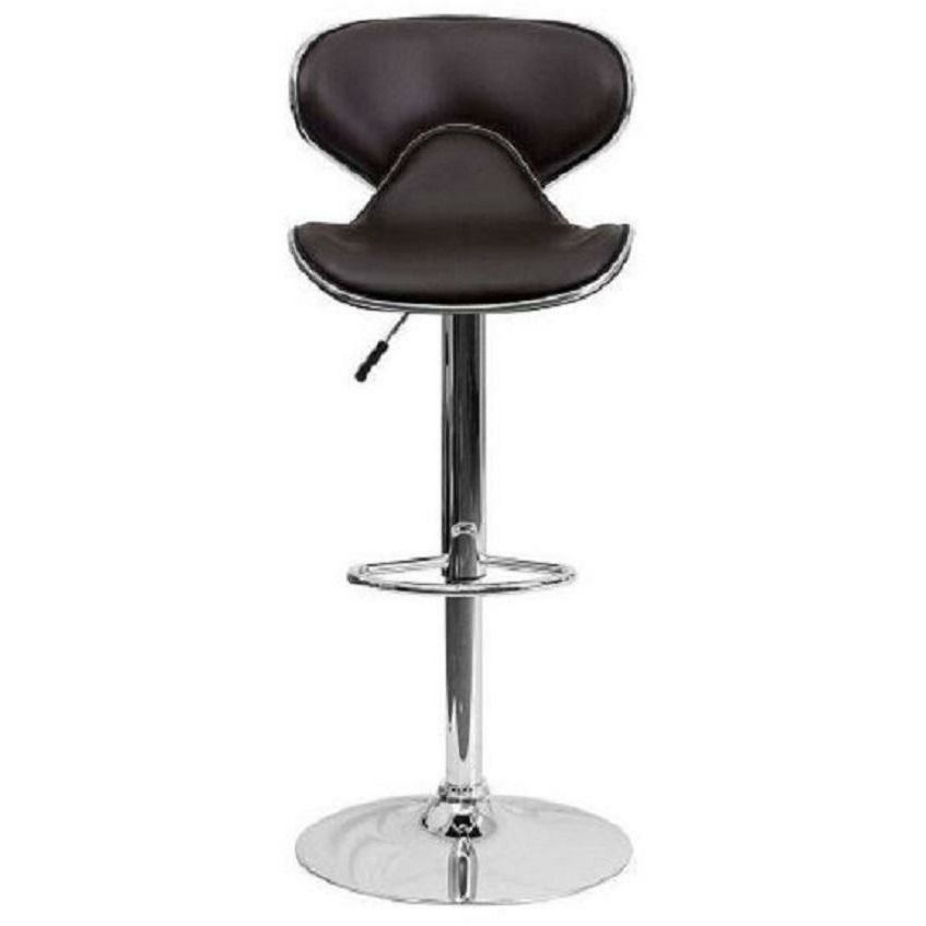 Brown Modern Sports Barstool with gear lift and swivel function