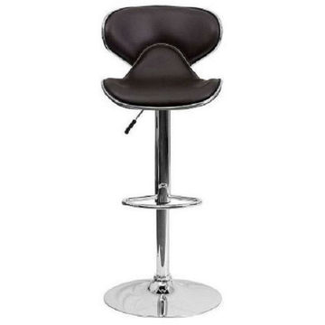 Brown Modern Sports Barstool with gear lift and swivel function