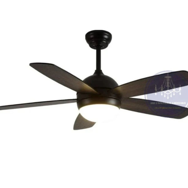 Modern Interchangeable Black 5 Blades Ceiling Fan Lights