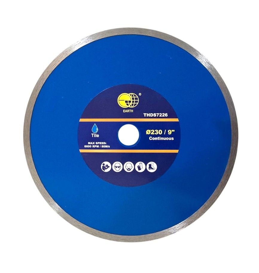 EARTH Continuous Diamond Cutting Blade - 230mm for Tile