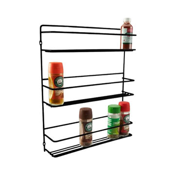 Spice Rack, Black, 3 Tier
