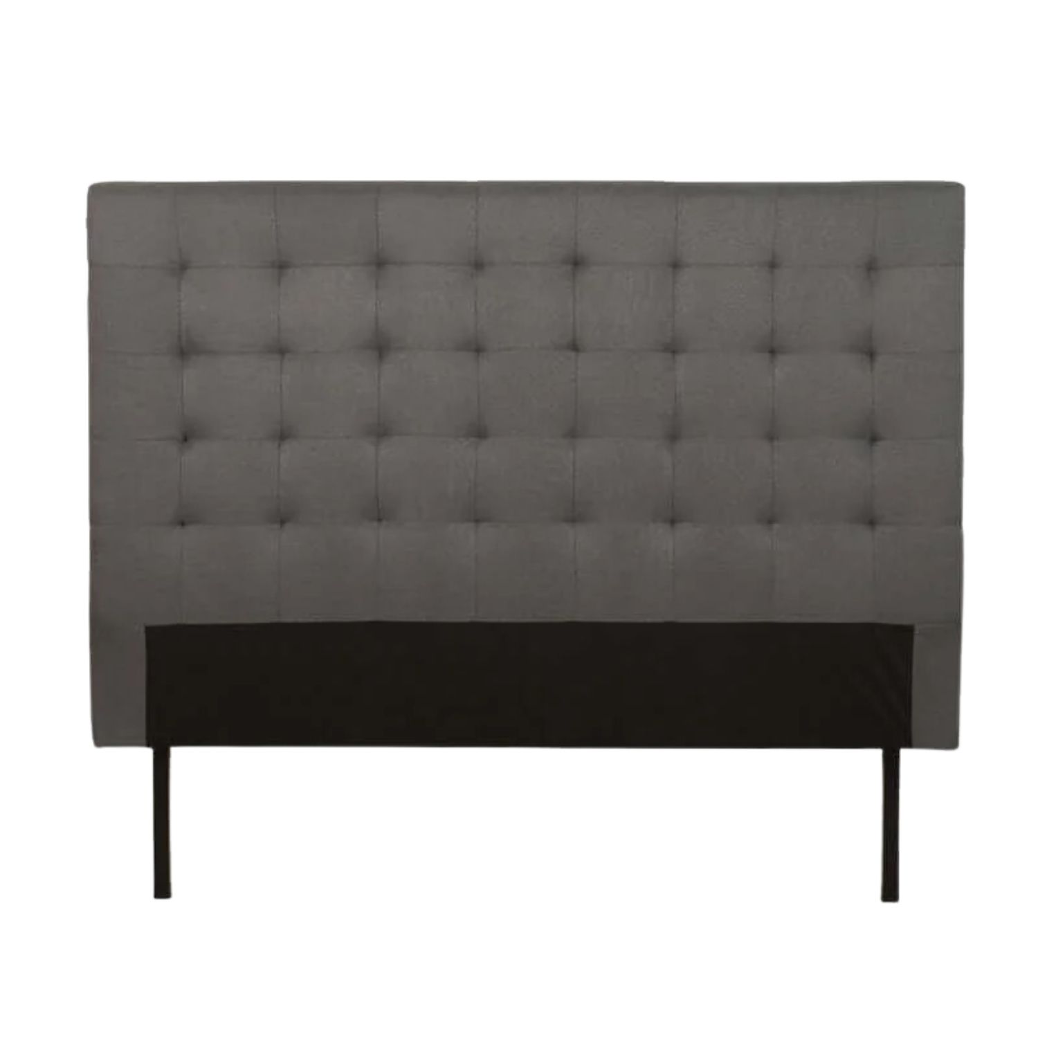Light Grey Fabric Tufted Headboard - Double