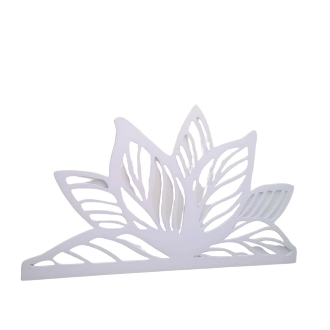 Floral Design PVC Headboard - White - King XL