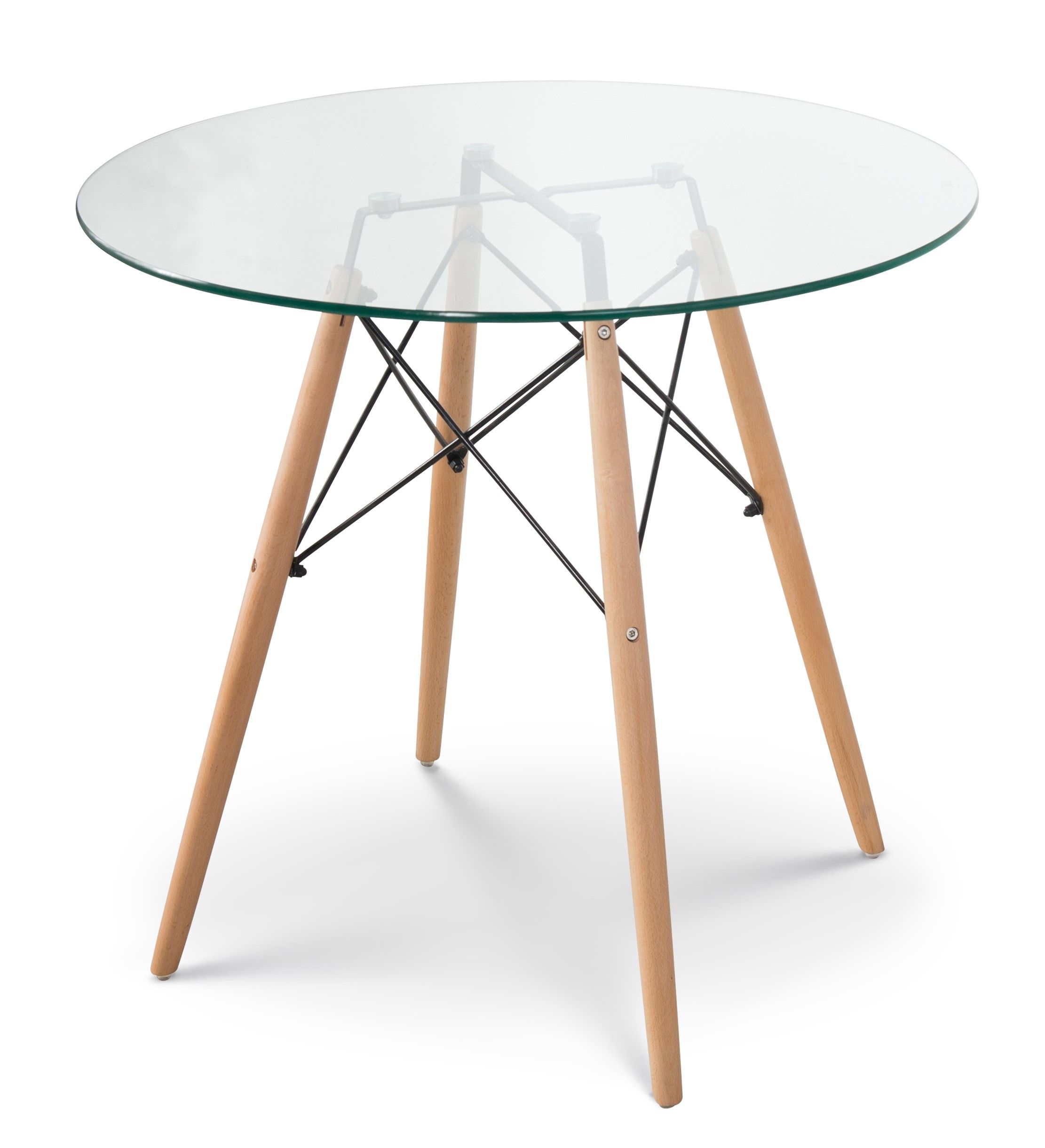 Glass Dining Room Table - 90x73cm