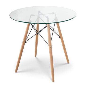 Glass Dining Room Table - 90x73cm