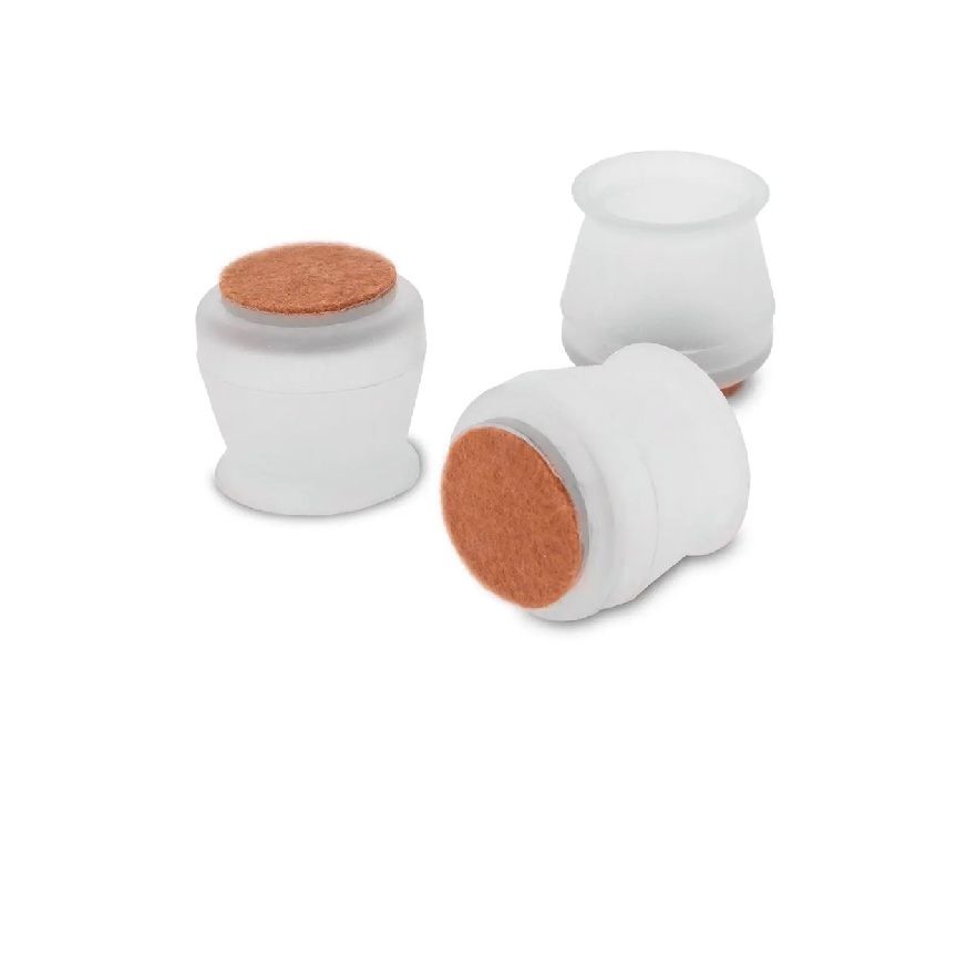 Furniture Leg Protector, Silicone, Round, 4 Pieces (2 Pack) BY WOODLY