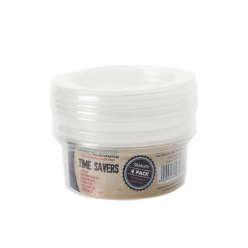 Food Storage Containers - With Lids - 250ml - 4 Piece - 12 Pack