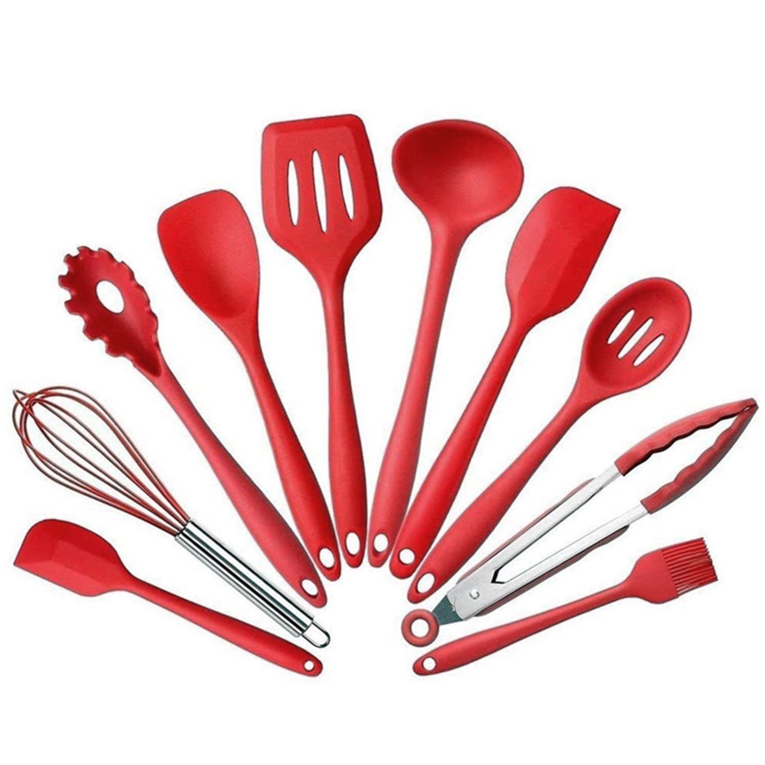 Non-Stick Silicone Cooking Utensils 10pcs Set