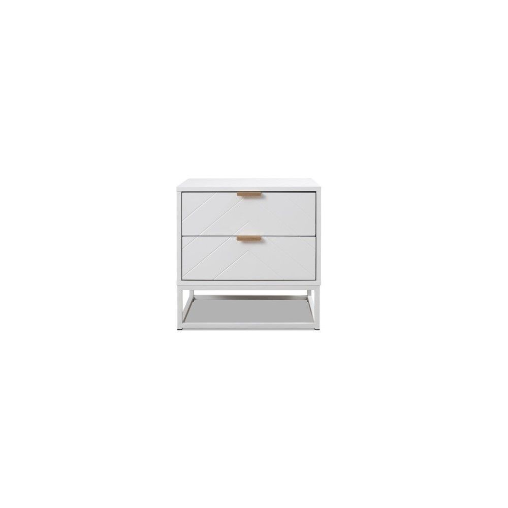 Daniel Bedside Table White