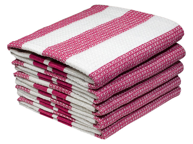 Bunty's Kitchen Towel - Design 2042 - 045x070cms - (05 Pc Pack) -Stripes - Victoria Blue