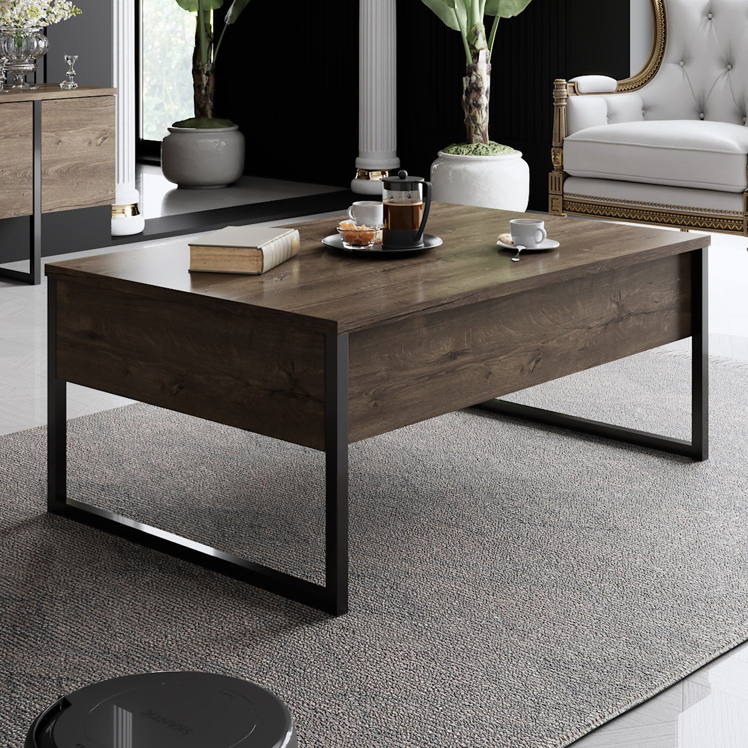 Coffee Table Luxe - Walnut, Black