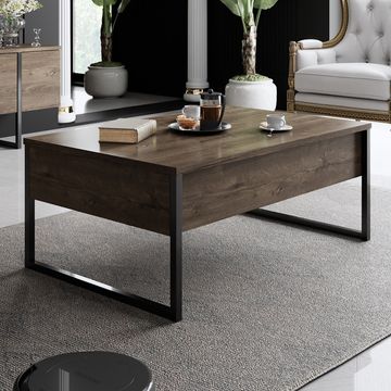 Coffee Table Luxe - Walnut, Black