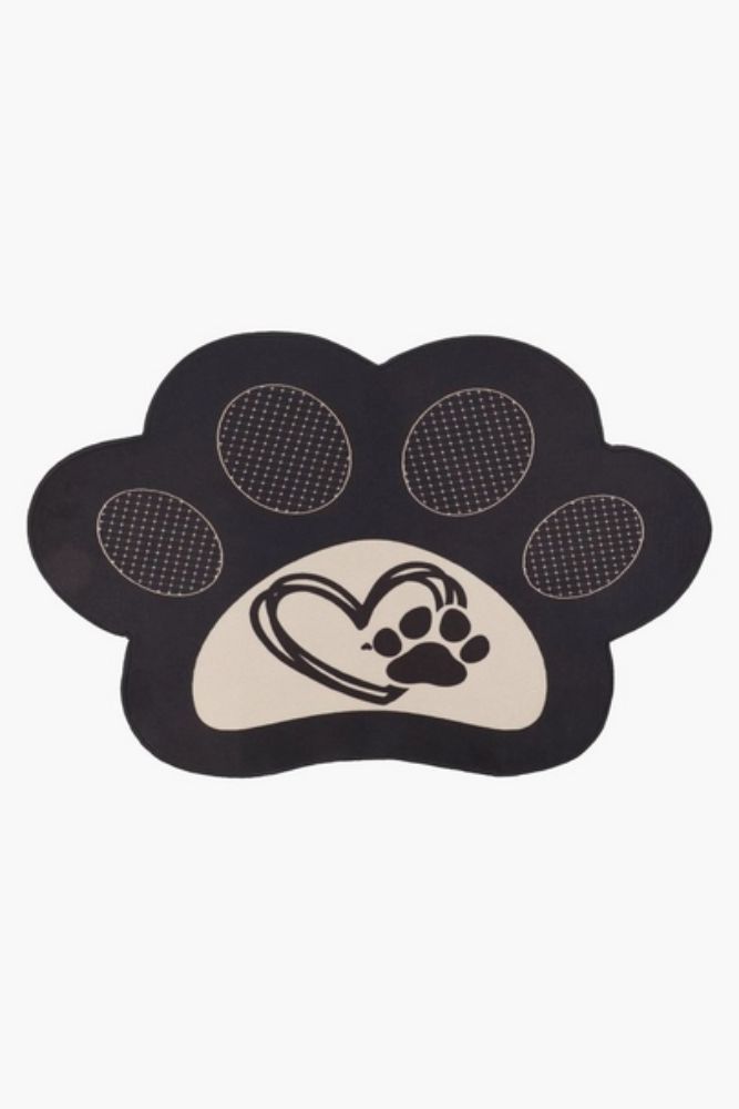 PRINTED PAW HEART FEEDING MAT Cute, Protective & Easy to Clean