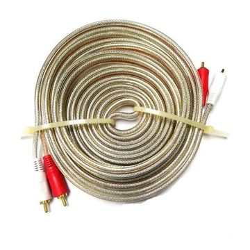 Geeko 5m Braided Dual Cinch RCA Audio Cable