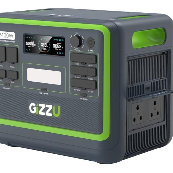 Gizzu Hero Pro 2048Wh 2400W Ups Fast Charge Lifepo4 Portable Power Station