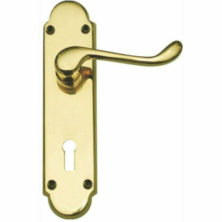 Carlisle Brass Georgian Door Handle On Round Rose - Door Handles