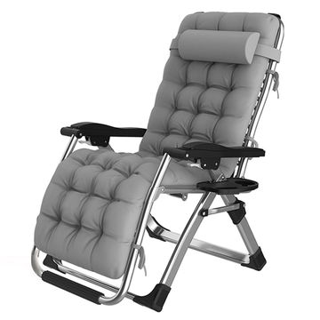 Folding Comfort Lounge Chair with Removable Seat Cushion -