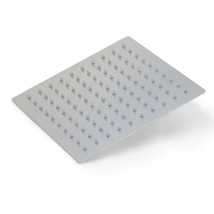 Woodly Shower Rose, Square, Stainless Steel, 200mm