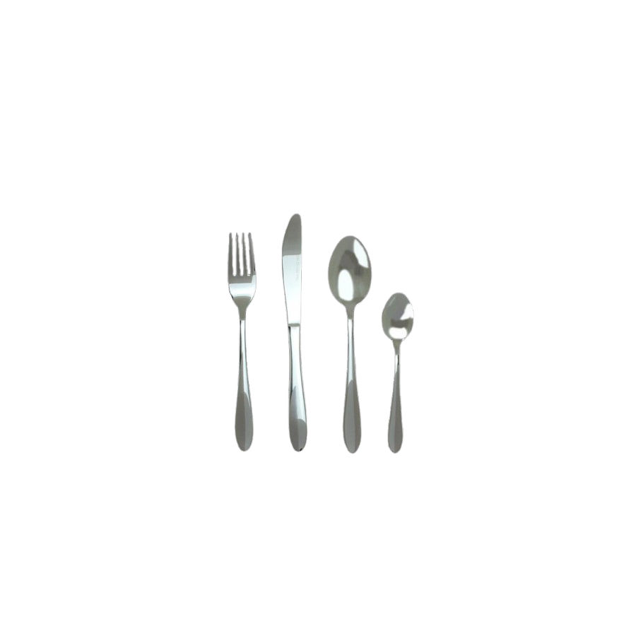 CASA Siena 16Pc Cutlery Set | Stainless Steel | Matte Silver Finish