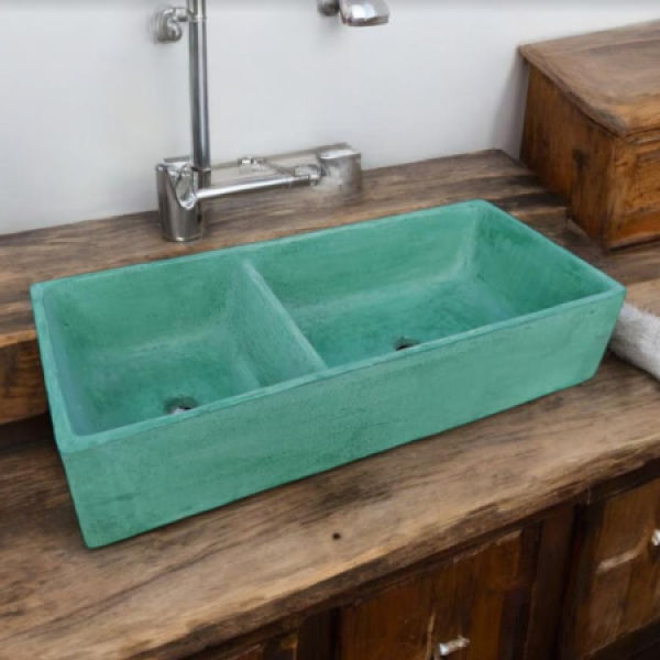 Green Double Butler Farm Style Sink 101x44.5x20.5cm