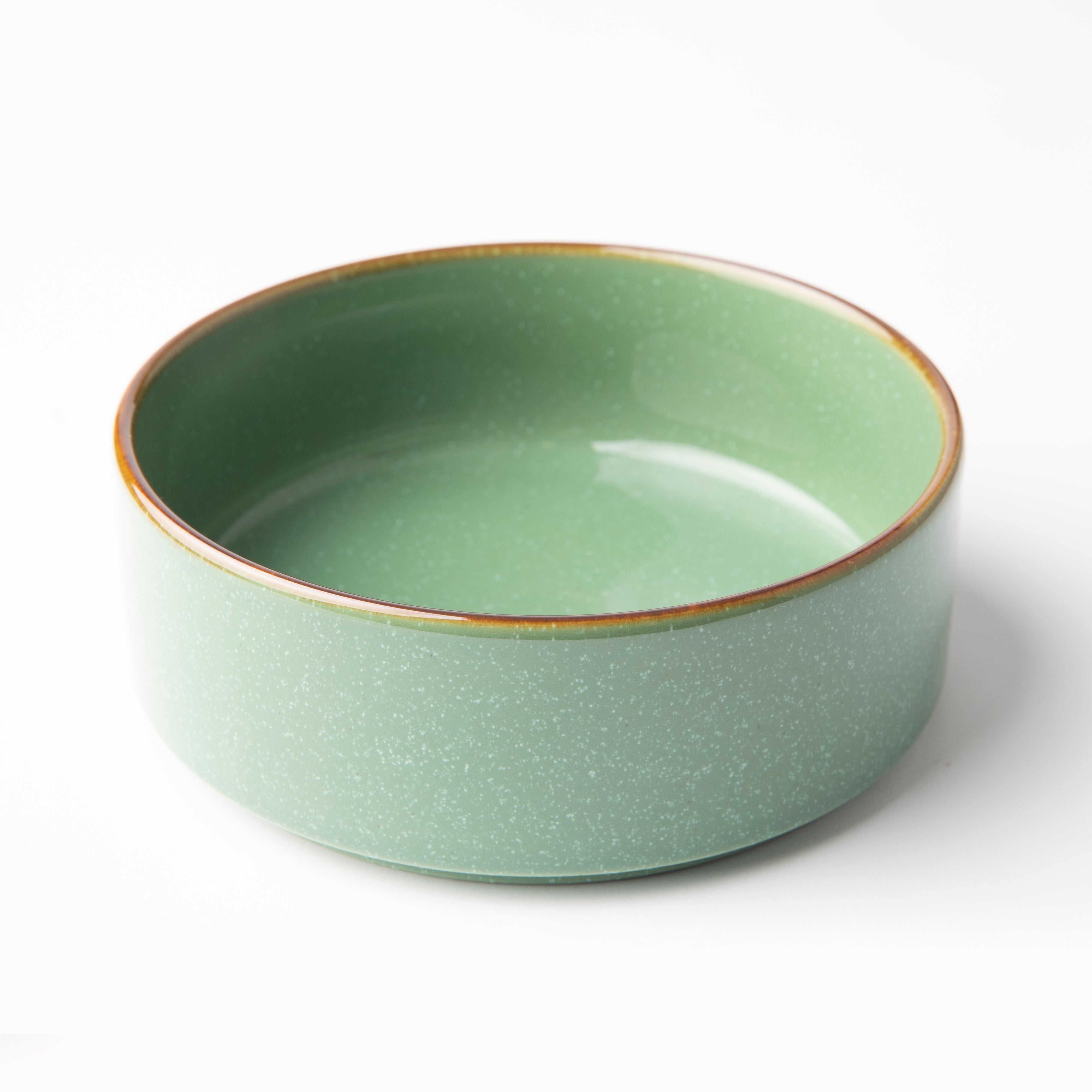 OMADA Flat Stackable Green Cereal Bowl Set of 4