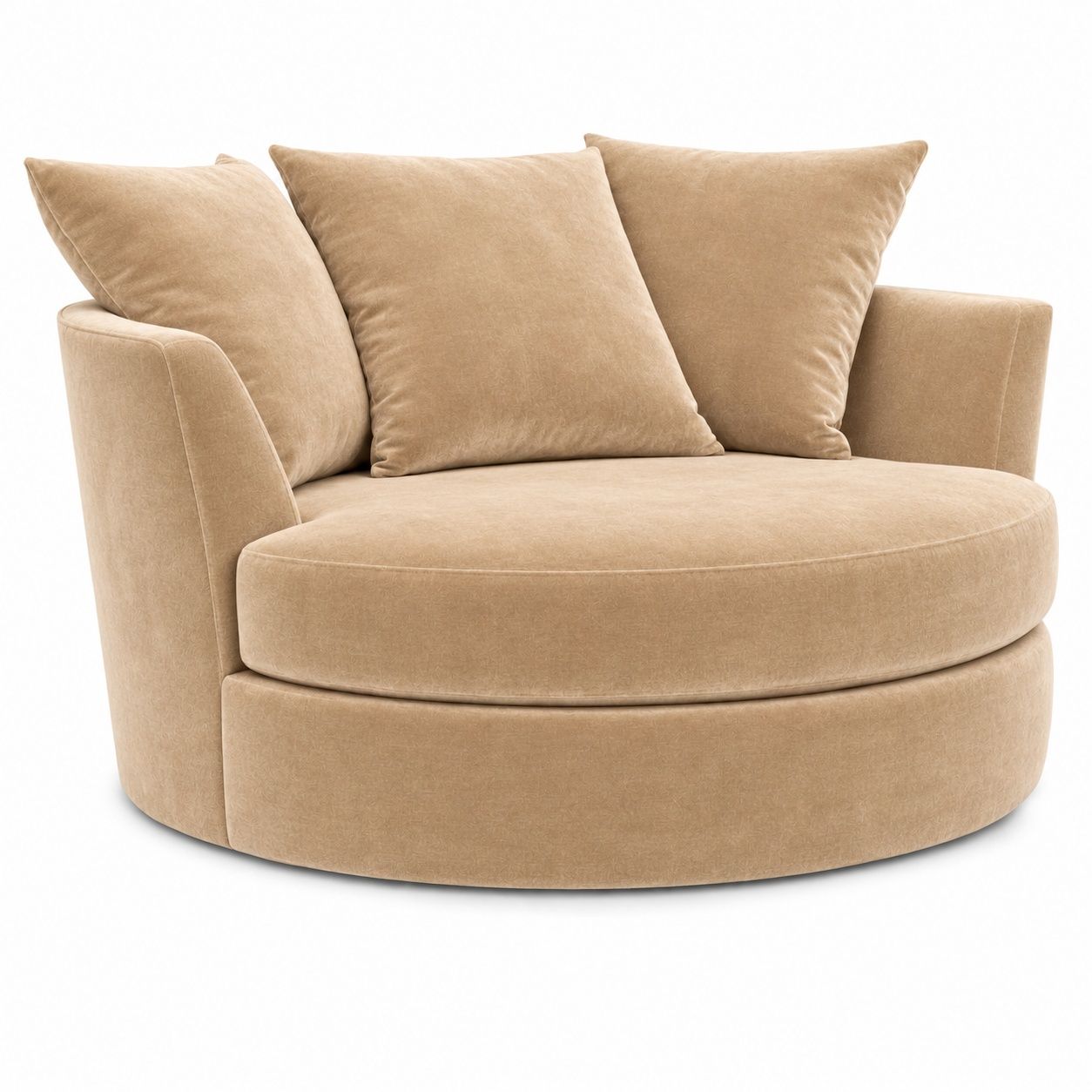ASHER- Luna Curve Accent Sofa Beige