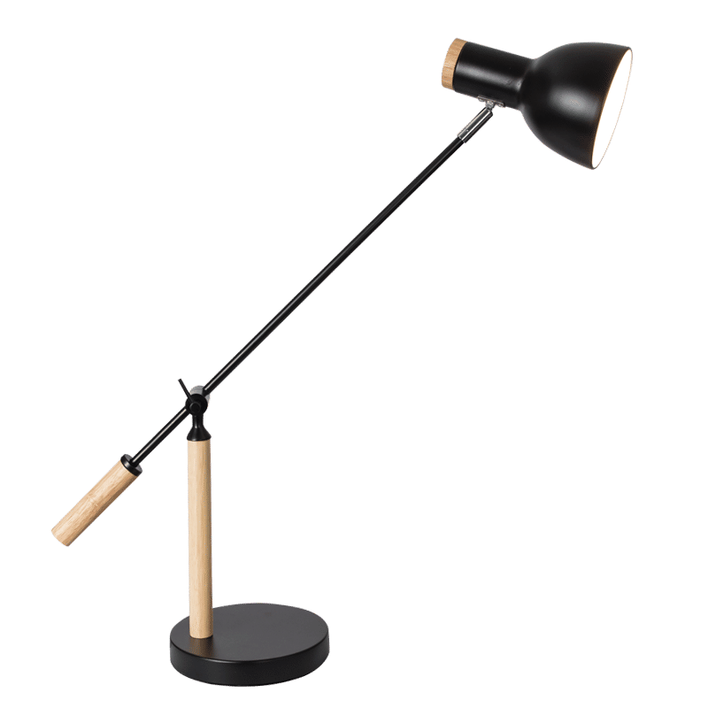 Metal and Wood Table Lamp