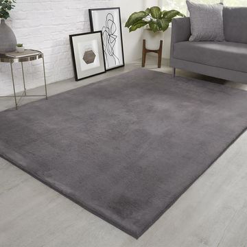 Nu Dekor - Faux Rabbit Fur Carpet - 150 x 200cm - Dark Grey